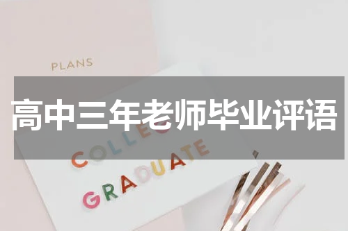 高中三年老师毕业评语