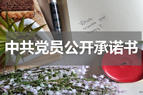 中共党员公开承诺书