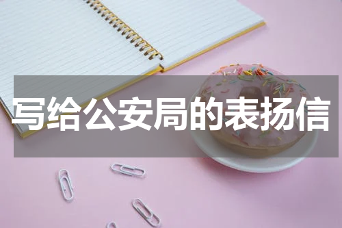 写给公安局的表扬信
