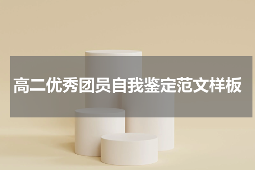 高二优秀团员自我鉴定范文样板