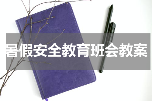 暑假安全教育班会教案