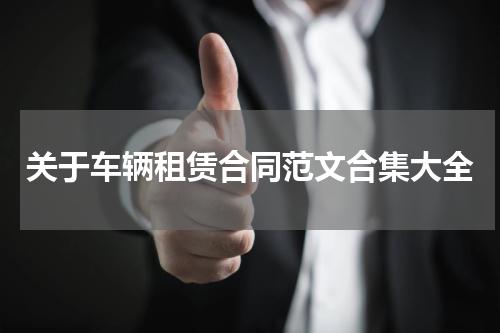 关于车辆租赁合同范文合集大全