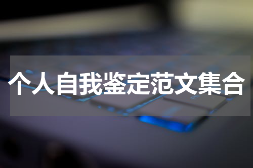 个人自我鉴定范文集合