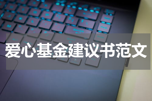爱心基金建议书范文