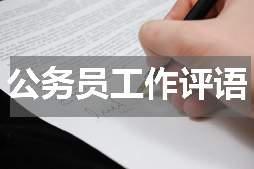 公务员工作评语