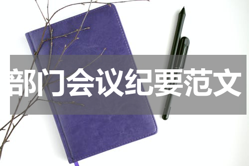 部门会议纪要范文