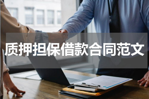 质押担保借款合同范文