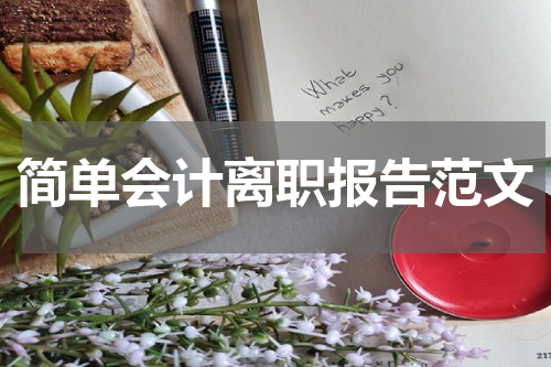 简单会计离职报告范文