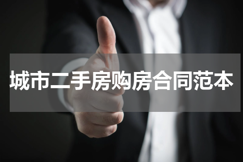 城市二手房购房合同范本
