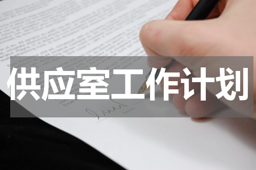 供应室工作计划
