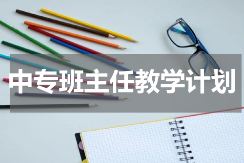 中专班主任教学计划