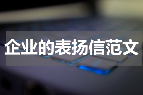 企业的表扬信范文