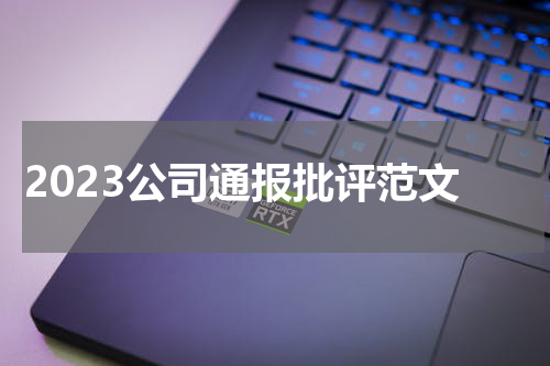 2023公司通报批评范文