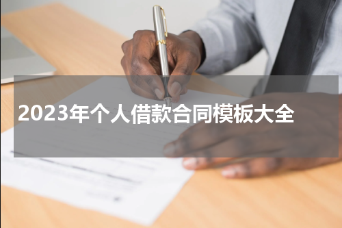 2023年个人借款合同模板大全