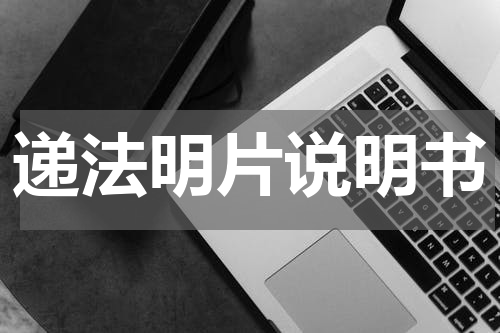 递法明片说明书