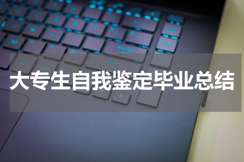 大专生自我鉴定毕业总结