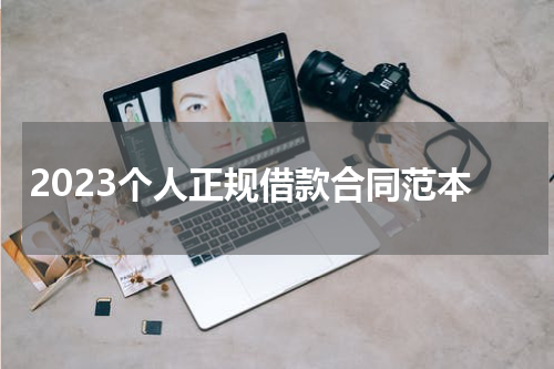 2023个人正规借款合同范本