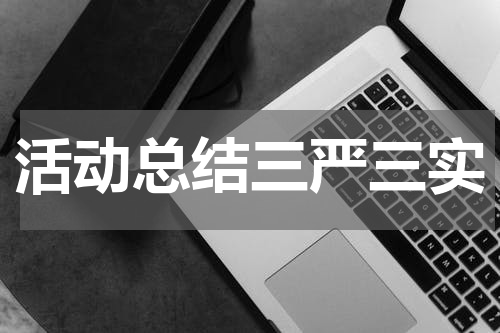 活动总结三严三实