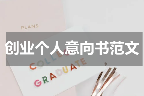 创业个人意向书范文