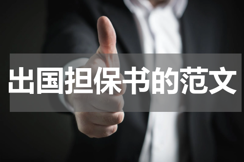 出国担保书的范文