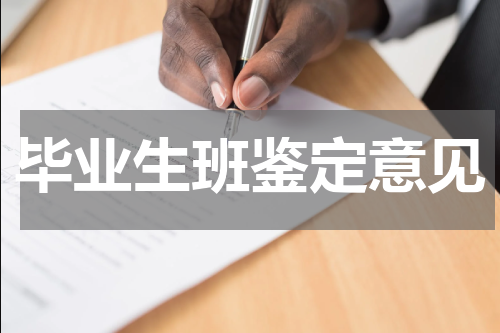毕业生班鉴定意见