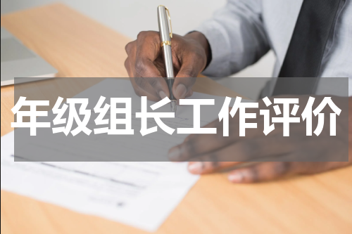 年级组长工作评价