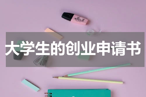 大学生的创业申请书