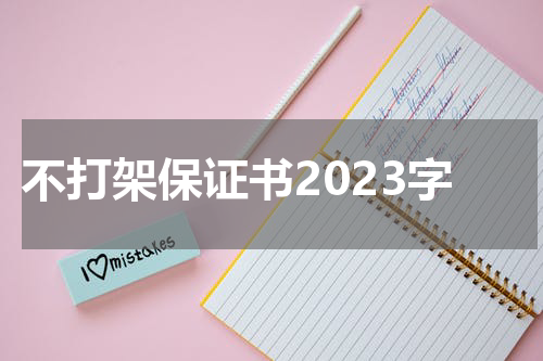 不打架保证书2023字
