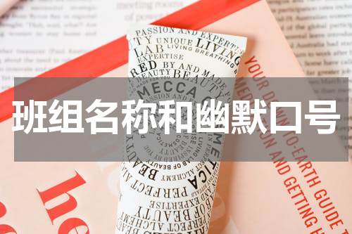 班组名称和幽默口号