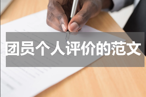 团员个人评价的范文