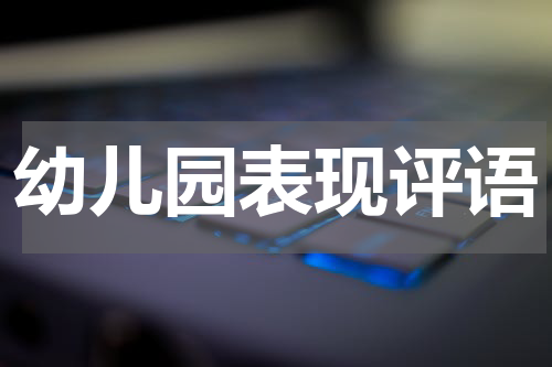 幼儿园表现评语