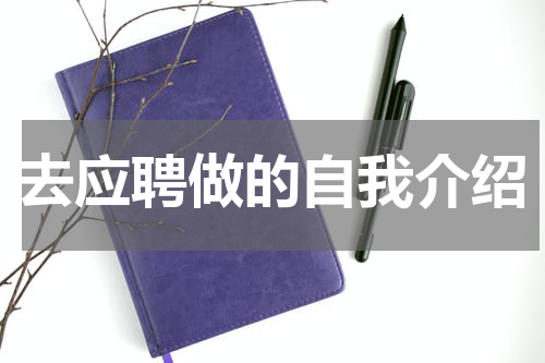 去应聘做的自我介绍
