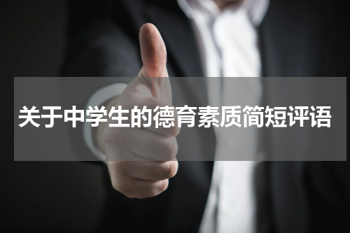 关于中学生的德育素质简短评语
