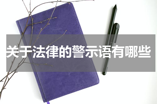 关于法律的警示语有哪些
