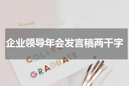 企业领导年会发言稿两千字