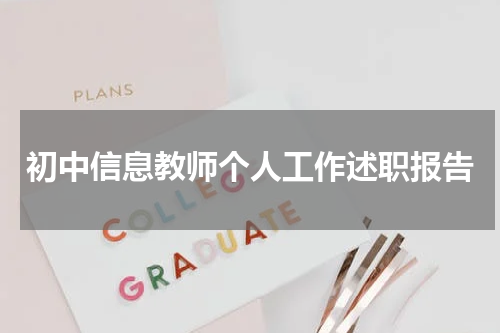 初中信息教师个人工作述职报告