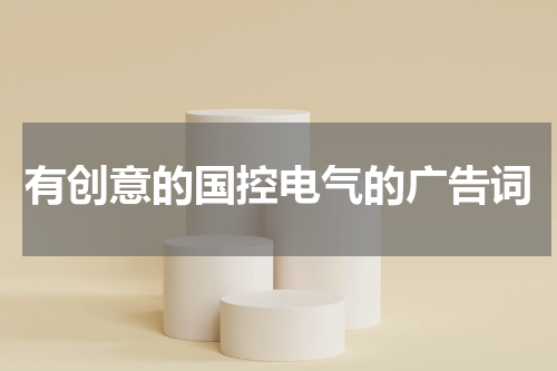 有创意的国控电气的广告词