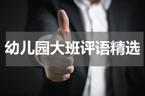幼儿园大班评语精选