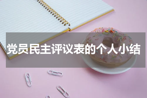 党员民主评议表的个人小结