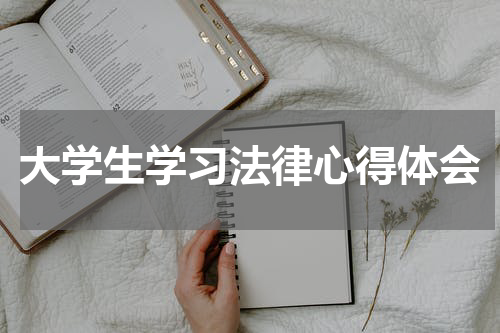 大学生学习法律心得体会
