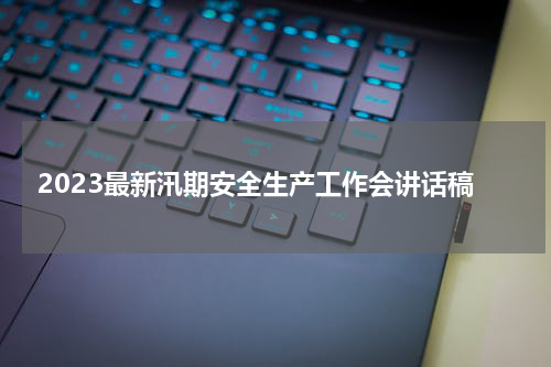 2023最新汛期安全生产工作会讲话稿