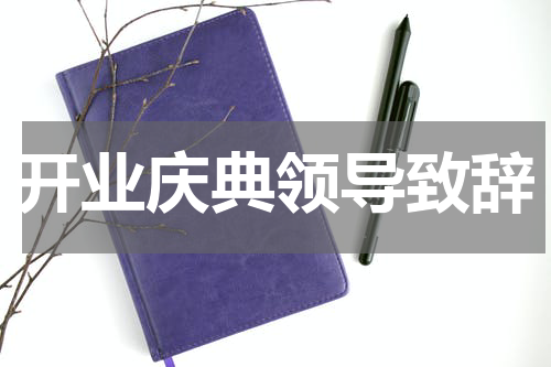 开业庆典领导致辞