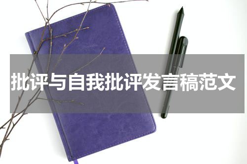 批评与自我批评发言稿范文
