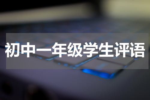初中一年级学生评语