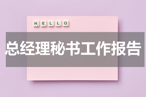 总经理秘书工作报告