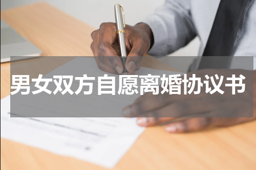 男女双方自愿离婚协议书
