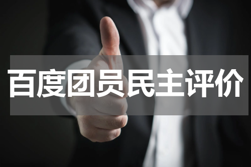 百度团员民主评价
