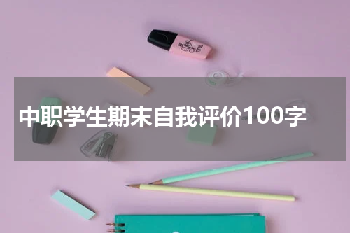 中职学生期末自我评价100字