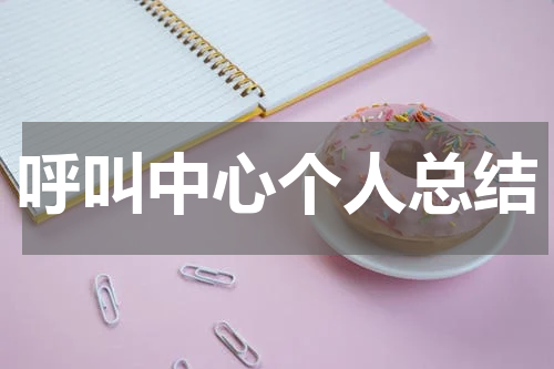 呼叫中心个人总结