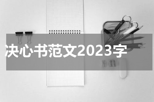 决心书范文2023字